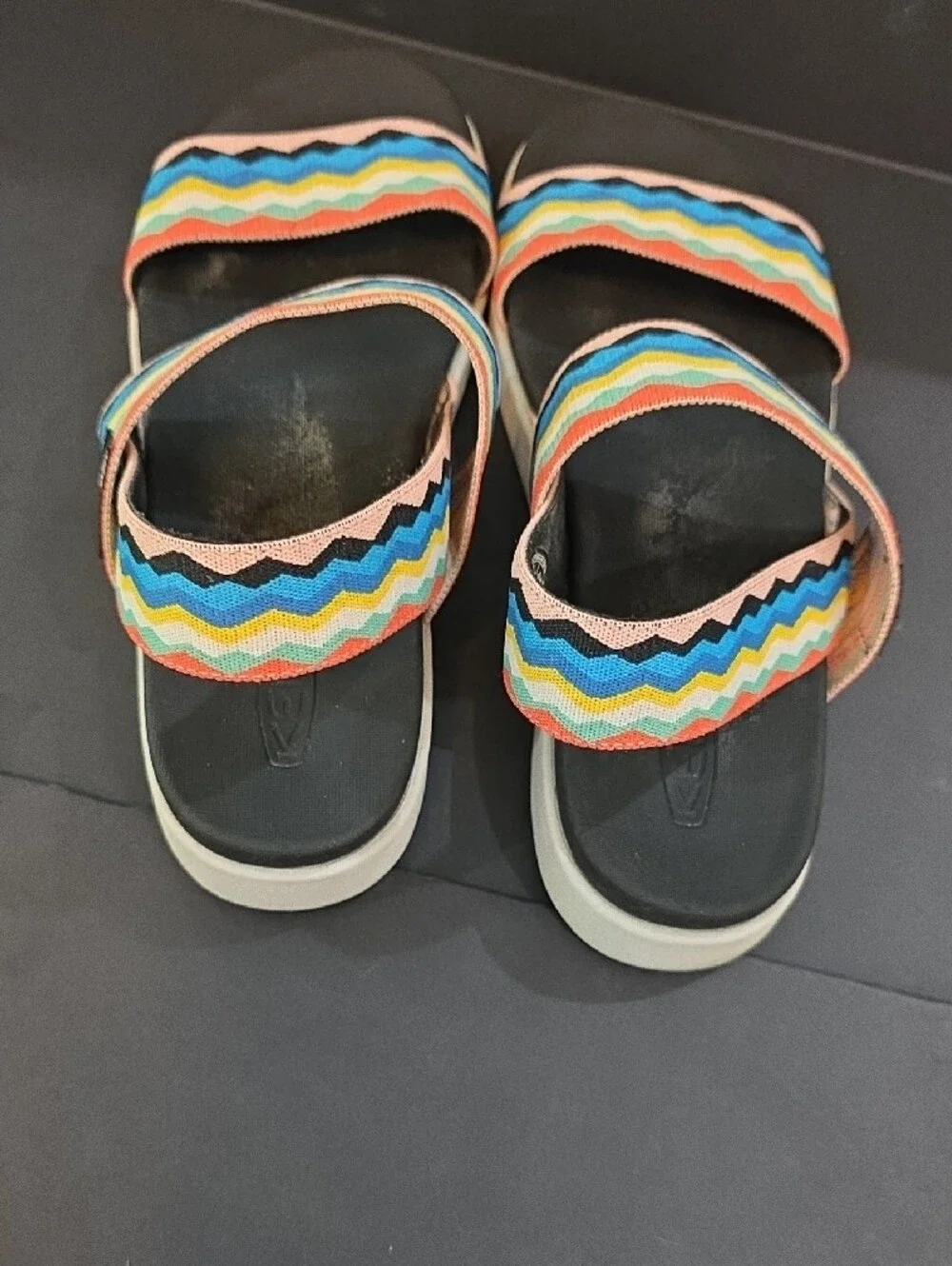 Keen Women's Multi-Color Zigzag Strap Sandals Size 11 - Picture 8 of 10